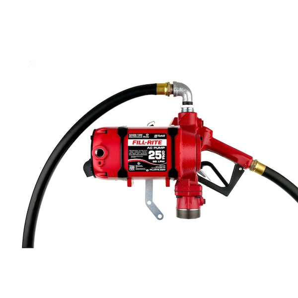 Fill-Rite 120V AC CONTINUOUS DUTY PUMP W/ UNLEADED AUTO NOZZLE NX25-120NB-AG - main